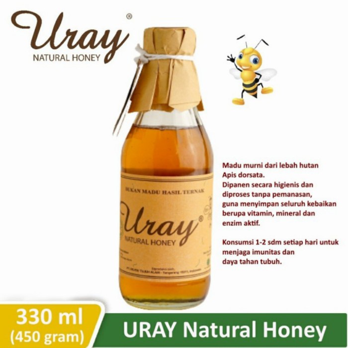 

madu- madu uray 450gr /330ml madu alami -madu