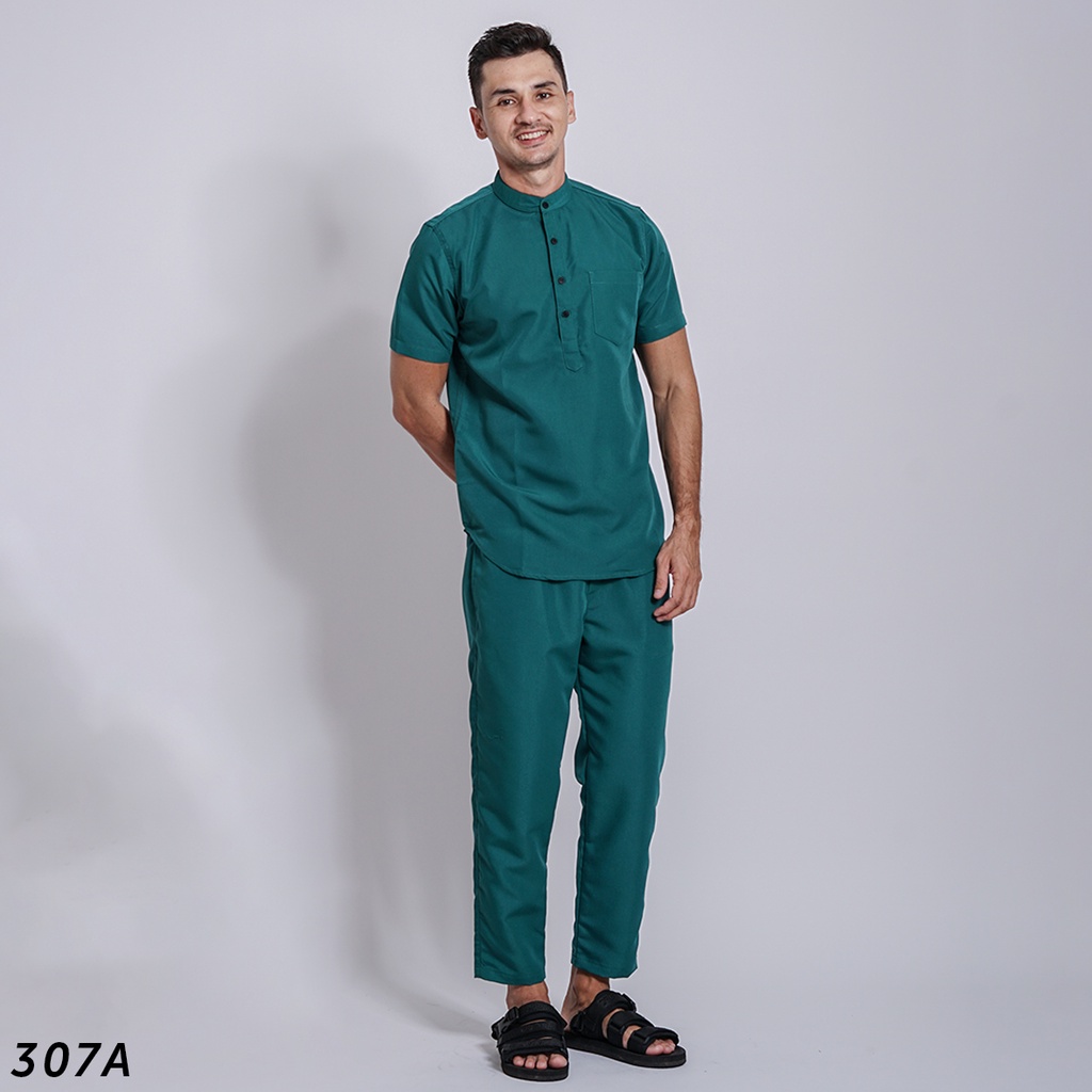 HSRM Ox Kemko 1 Set Green Kemeja Koko Lengan Pendek 307 A 305 A