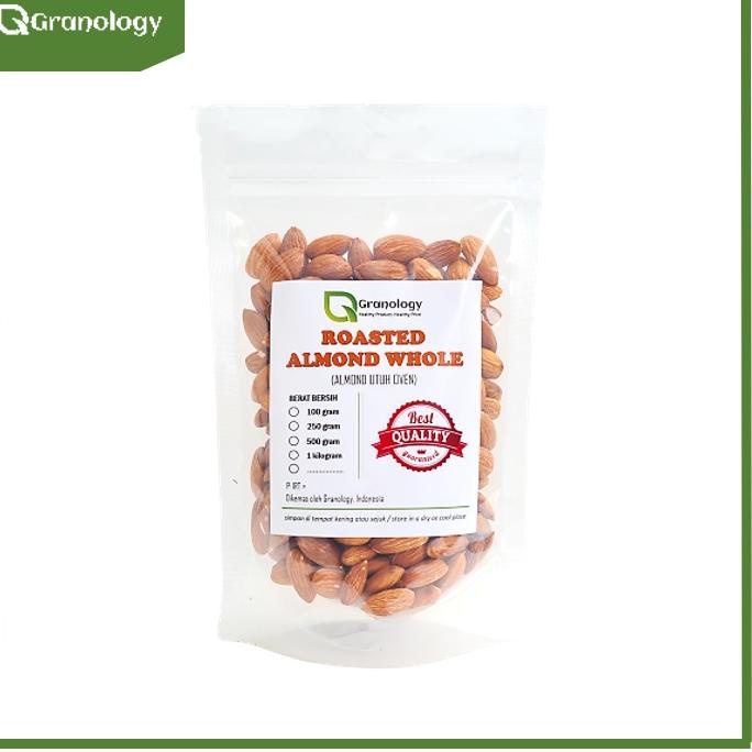 

Promo Spesial 2.2 Roasted Whole Almond / Kacang Almond Utuh Oven (250 gram) by Granology ,.,.,.,,