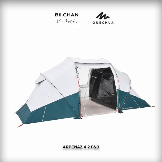 Tenda camping arpenaz 4.2 F&B Fresh & Black