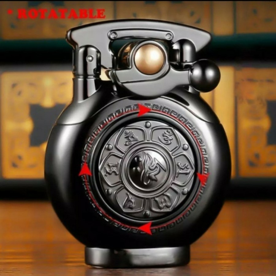 korek api minyak vintage oil lighter chief elegant gift unik Spiner Auto Focus murah