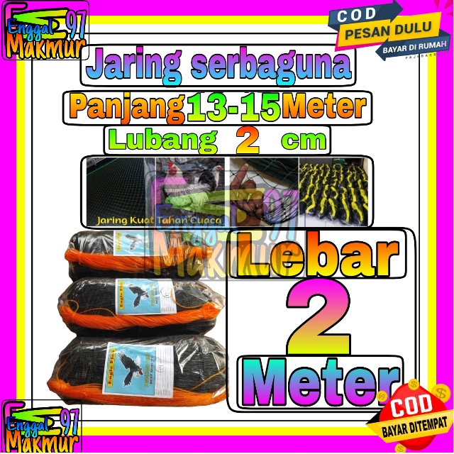 Jaring Pagar Ayam 2 meter / Jaring Lubang Kecil /Jaring Kandang /Jaring Burung / Jaring Taman