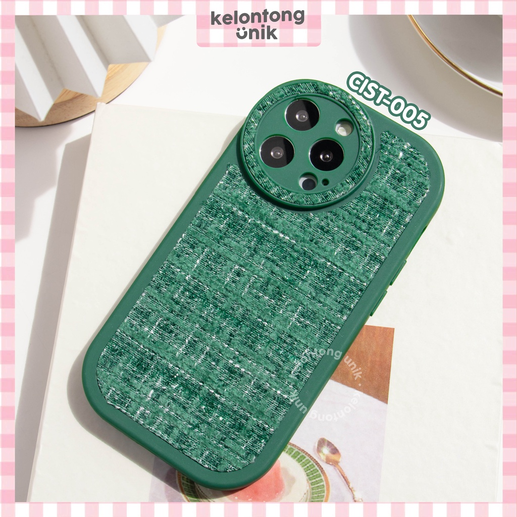 (Seri 3) For iPhone - Woven Tweed Shockproof Case Kain