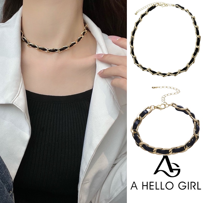 Kalung Rantai Liontin HELLO Kitty Gaya Vintage Korea Untuk Wanita