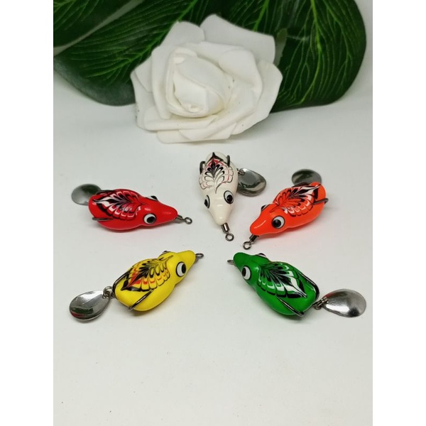 Soft frog umpan casting gabus 3,5 cm model bebek