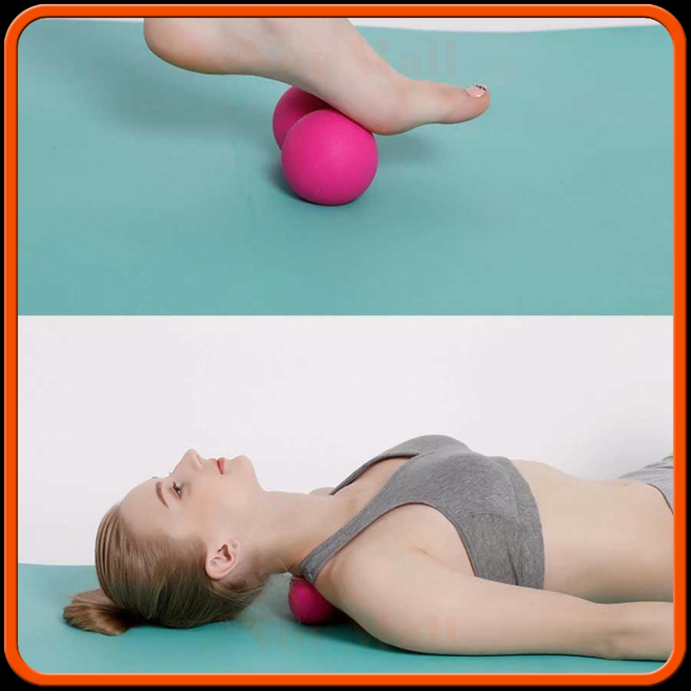 Alat Bantu Yoga Peanut Massage Foam Block Roller Ball 8x16cm -SP433