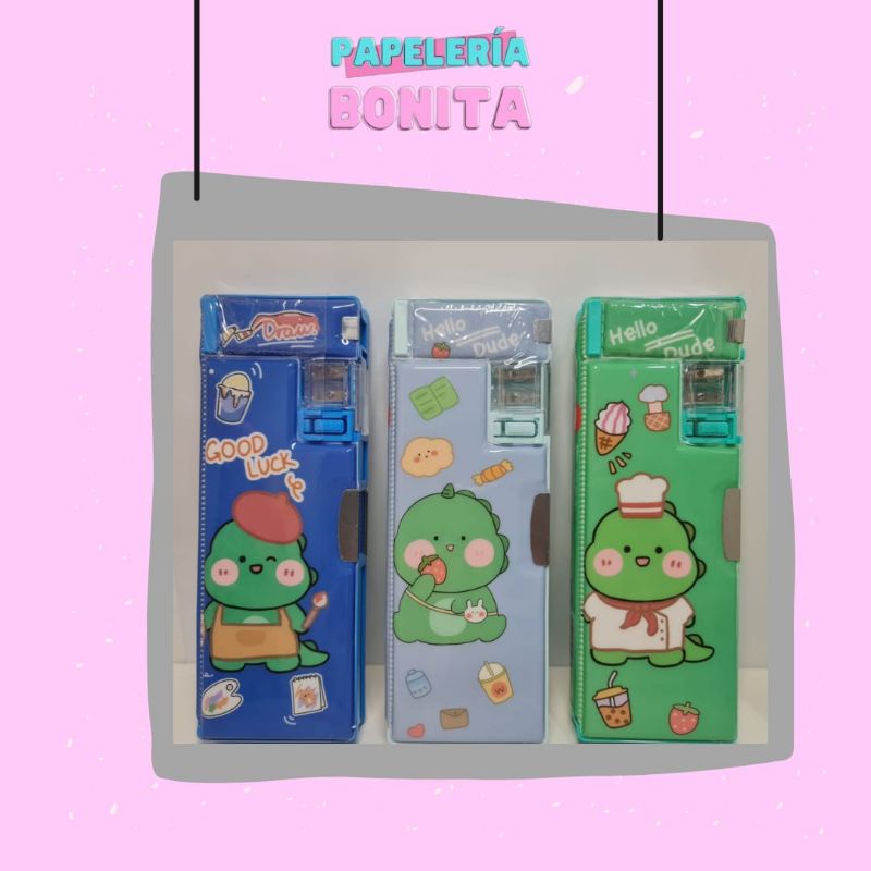 

Terlaris ✨ -Kotak Pensil Magnet Dino Tempat Pensil Motif Karakter Dinosaurus Dinosaur Pencil Case Magnet Serutan Rautan Stationery Import Berkualitas- 2.2.23