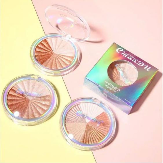 (NCS) CM44DU SHIMMER HIGHLIGHTER Make Up Powder Glitter Bronzer Contour Palet oil control brighten