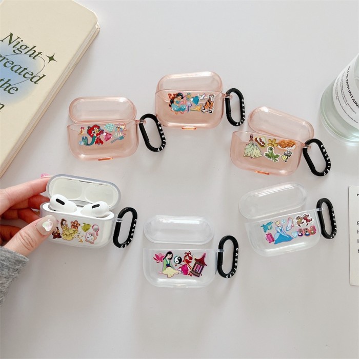

Lanyard Disney Princess Casetify Soft Case Airpods Gen 1 2 3 Pro Cover Casing