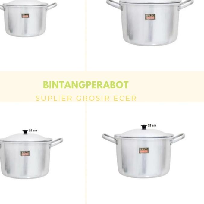 ℗ HALCO - Panci Masak Air / Panci Rebus / Panci Aluminium Uk 22-24-26-28-30-32-34-36-40 cm ◄