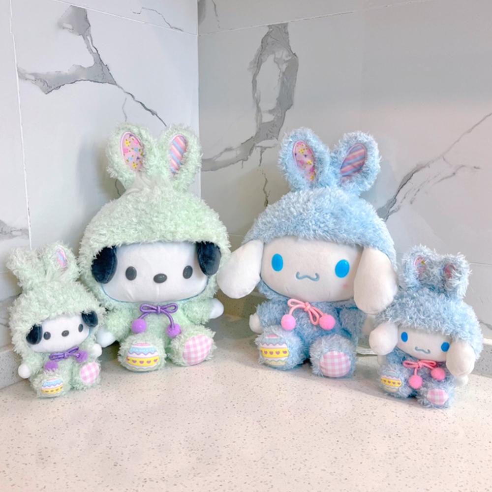 Timekey Mainan Mewah Sanrio Easter Change Rabbit Kulomi Melody Laurel Dog Plush Doll Liontin Boneka Dekorasi Ulang Tahun Pernikahan Mainan C9F1