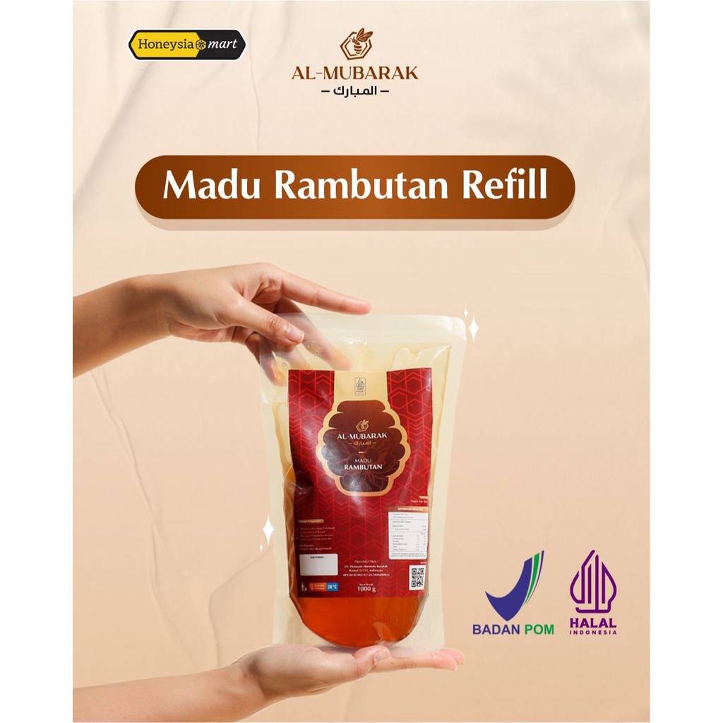 

Madu Murni Asli Al Mubarak Rambutan Reffil 1kg