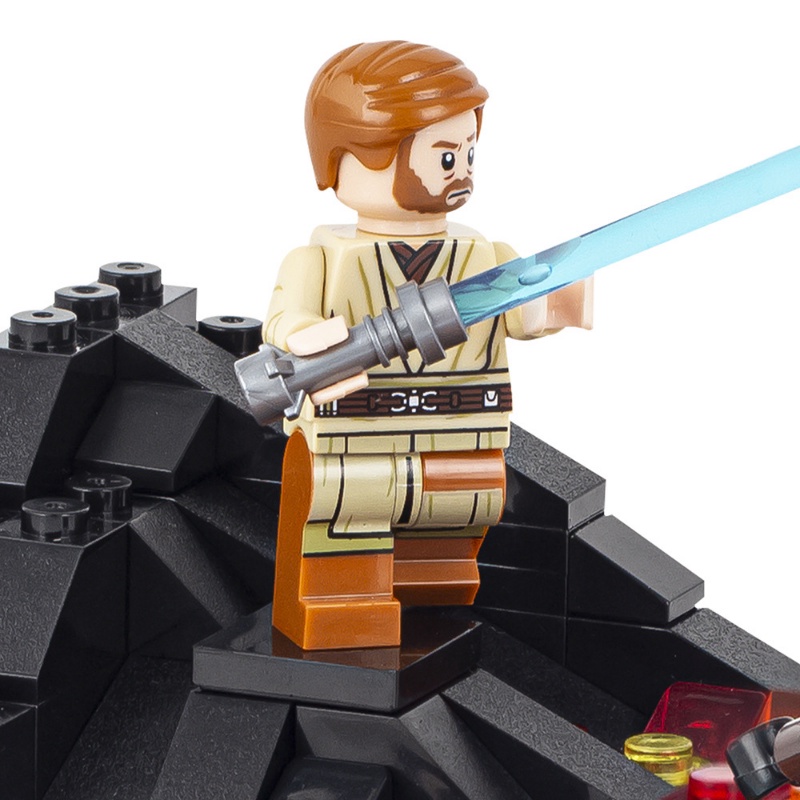 Moc Creative Series MOC2058-A Obi-Wan VS Anakin Mustafa (Ada Minifigures) Puzzle Rakitan Mainan Blok Bangunan