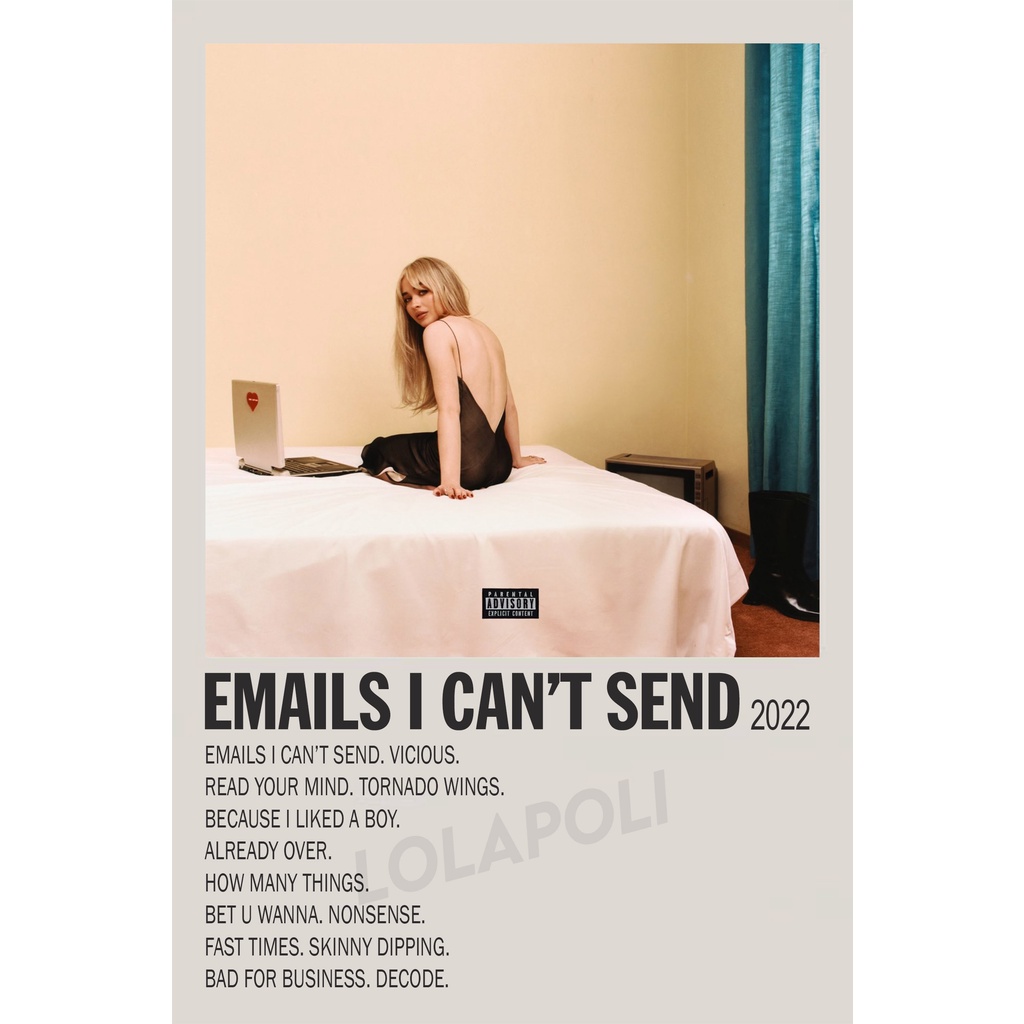 Poster Cover Album Emails I Can't Send - Sabrina Carpenter