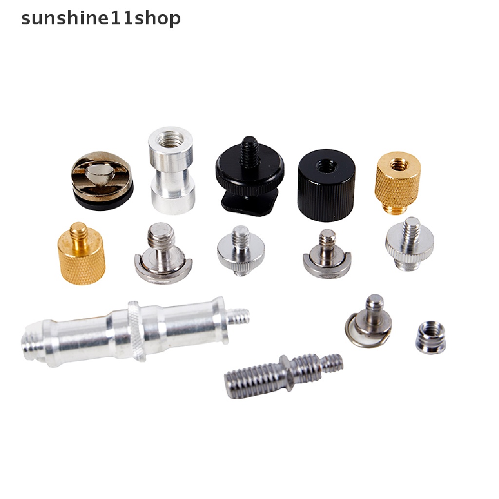 Sho Hot Shoe Mount Phone Holder Dual Nut Cold Shoe Adapter Untuk Kamera DSLR N