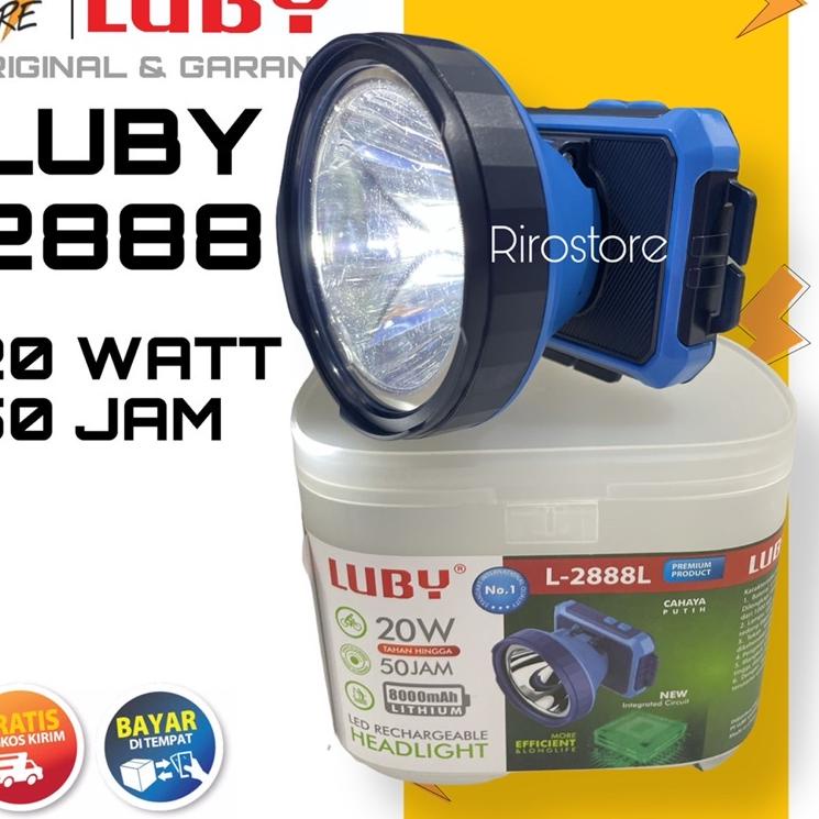 Update Baru Senter Kepala LUBY 2888 / Senter Kepala 20 watt / Headlamp LUBY L2888 / 2888L / 2888K