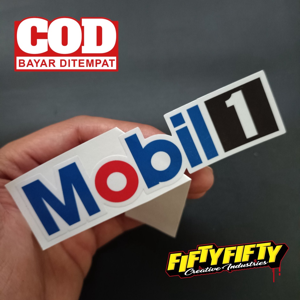 Stiker Print Cut MOBIL 1 Stiker Printing Laminasi Glossy Stiker Motor Mobil Helm Sudah Membentuk Pola Desain