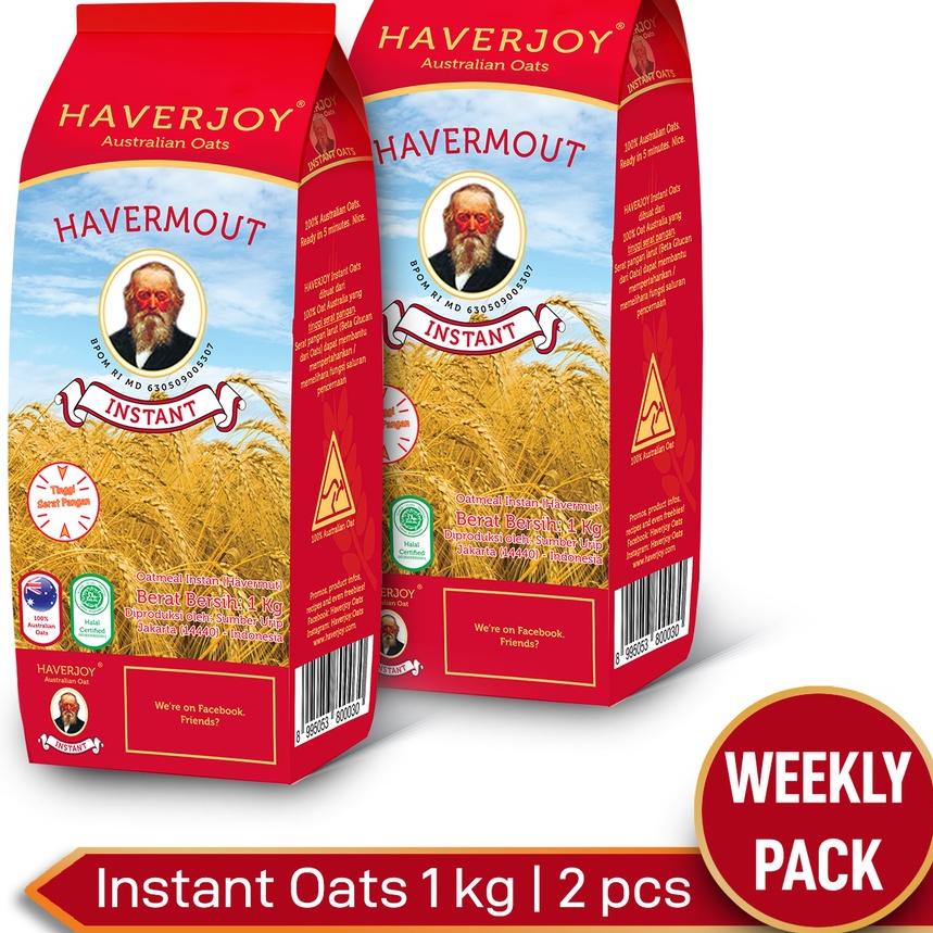 

Discount⚡️⚡️Haverjoy Weekly Pack Instant Oats 1kg - 2 Pcs