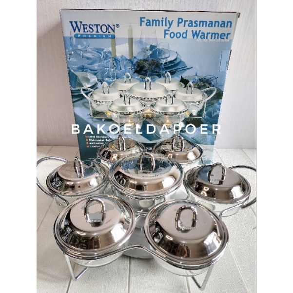 FOOD WARMER 7PCS WESTON WADAH SAJI/WADAH PRASMANAN