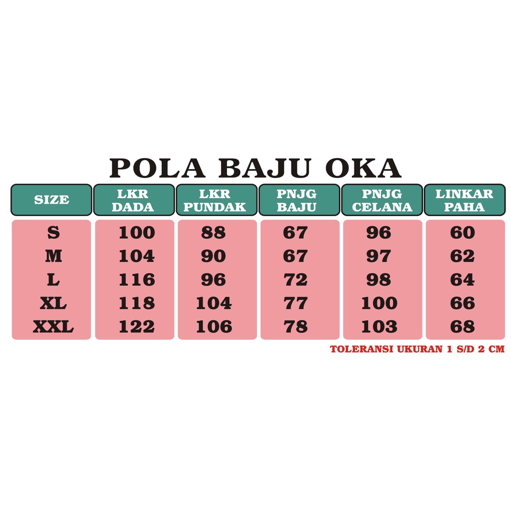 Oka Lengan Panjang Baju Ok Trust Wear