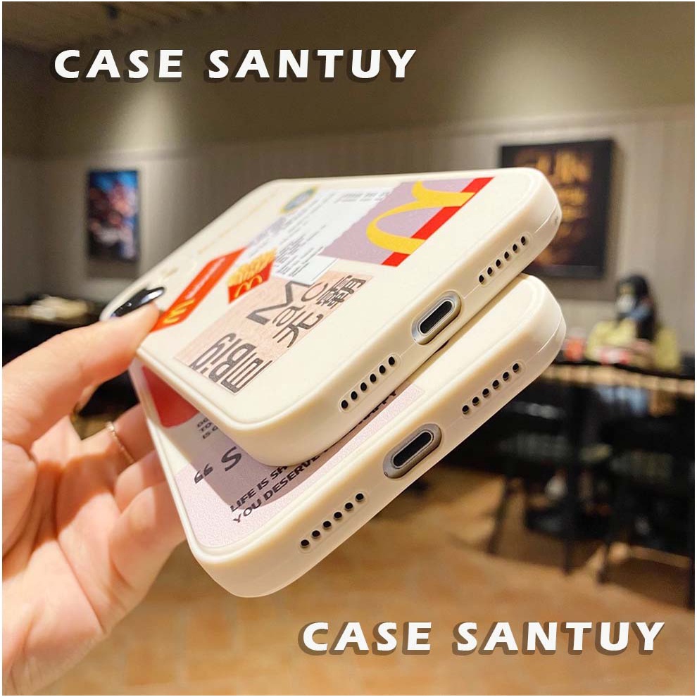 Case Casing Xiaomi POCO X3/POCO X3 NFC/POCO X3 PRO X3 GT F3 F4 5G M3 C40 M4 PRO-4G M5 M5S X5 5G McDonald's  Square Edge