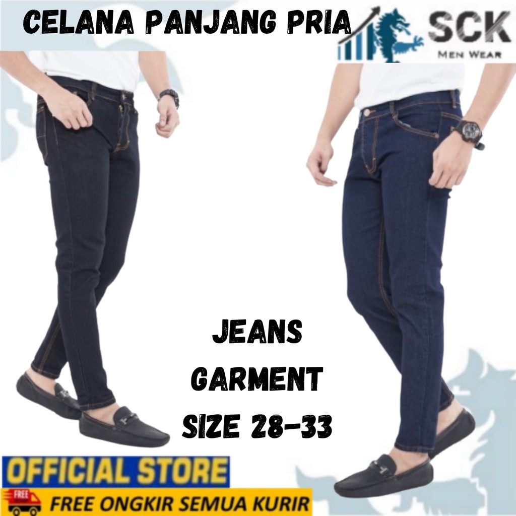 sck - Celana Jeans Pria CRV Slimfit Model Pensil Warna Garment 27-38 / Celana Denim Cowok Reguler Pria Murah - sckmenwear GROSIR