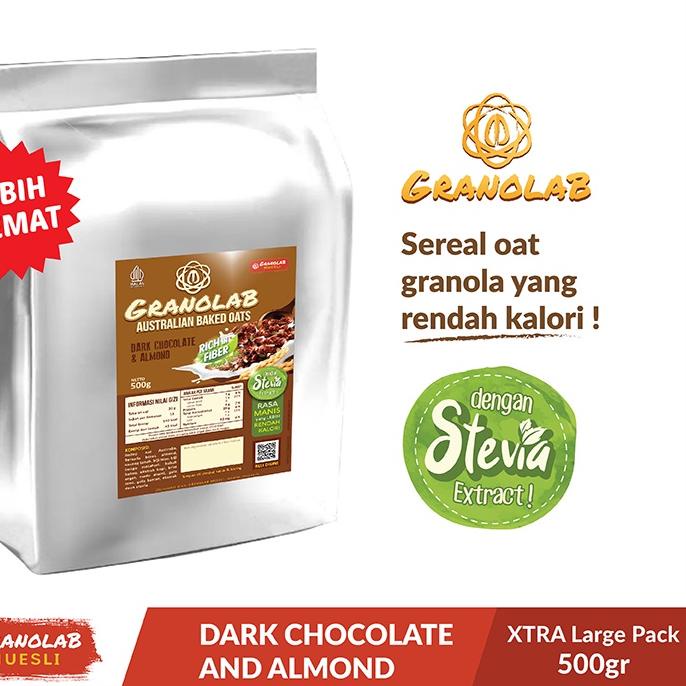 

♖ Granola 500 gr Dark Chocolate & Almond - Granolab Muesli ۞