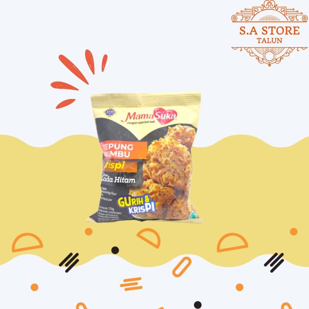

MamaSuka Tepung Bumbu Krispi Lada Hitam 170g (Pcs)