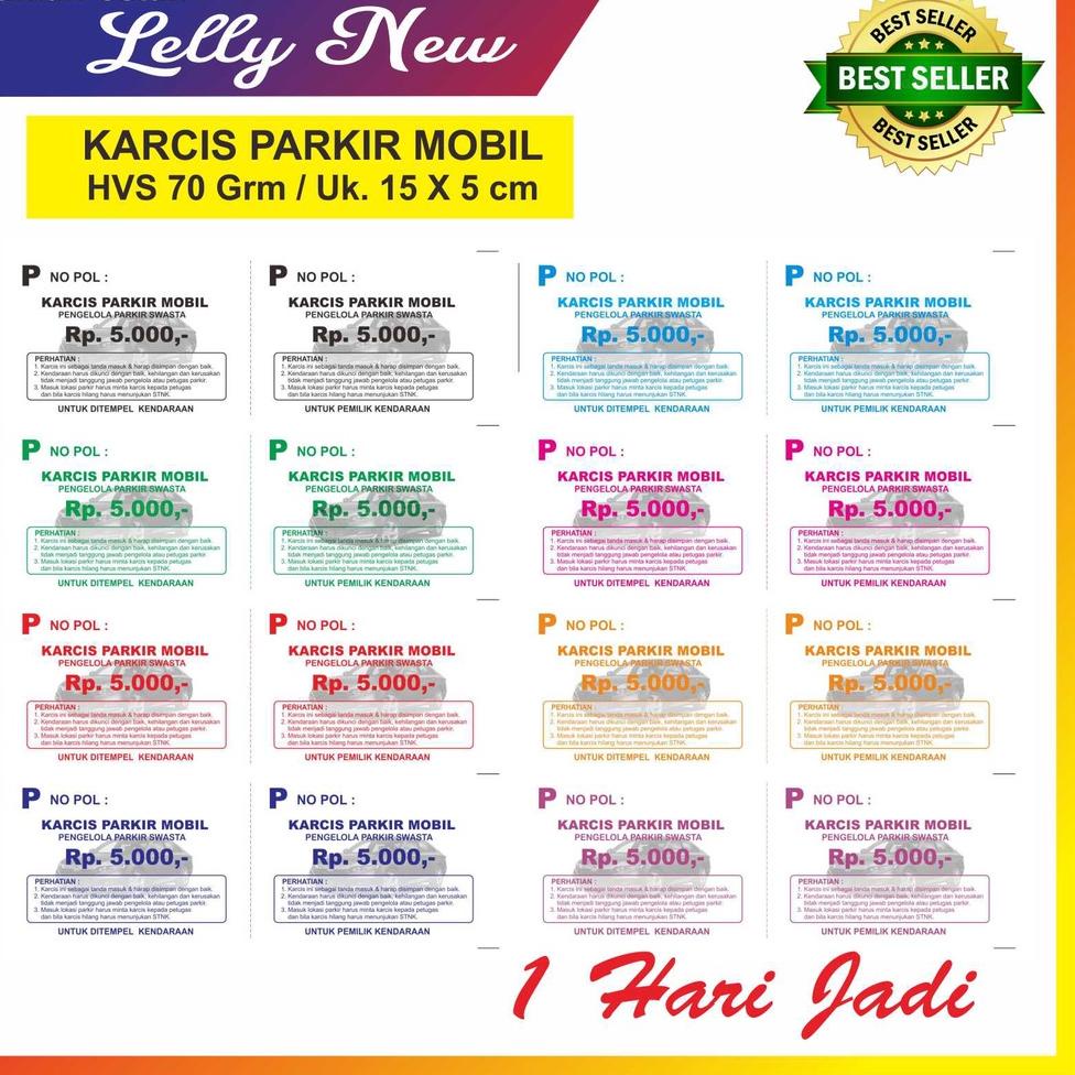 

N22 KARCIS PARKIR MOTOR & MOBIL MURAH SPECIAL PRICE