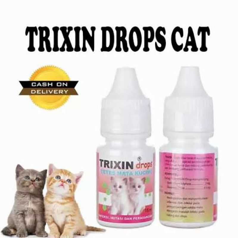 TRIXIN OBAT MATA KUCING ANJING TRIXIN DROP EYE CAT DOG MATA MERAH IRITASI MELER BERAIR TRIXIN DROP CAT DOG