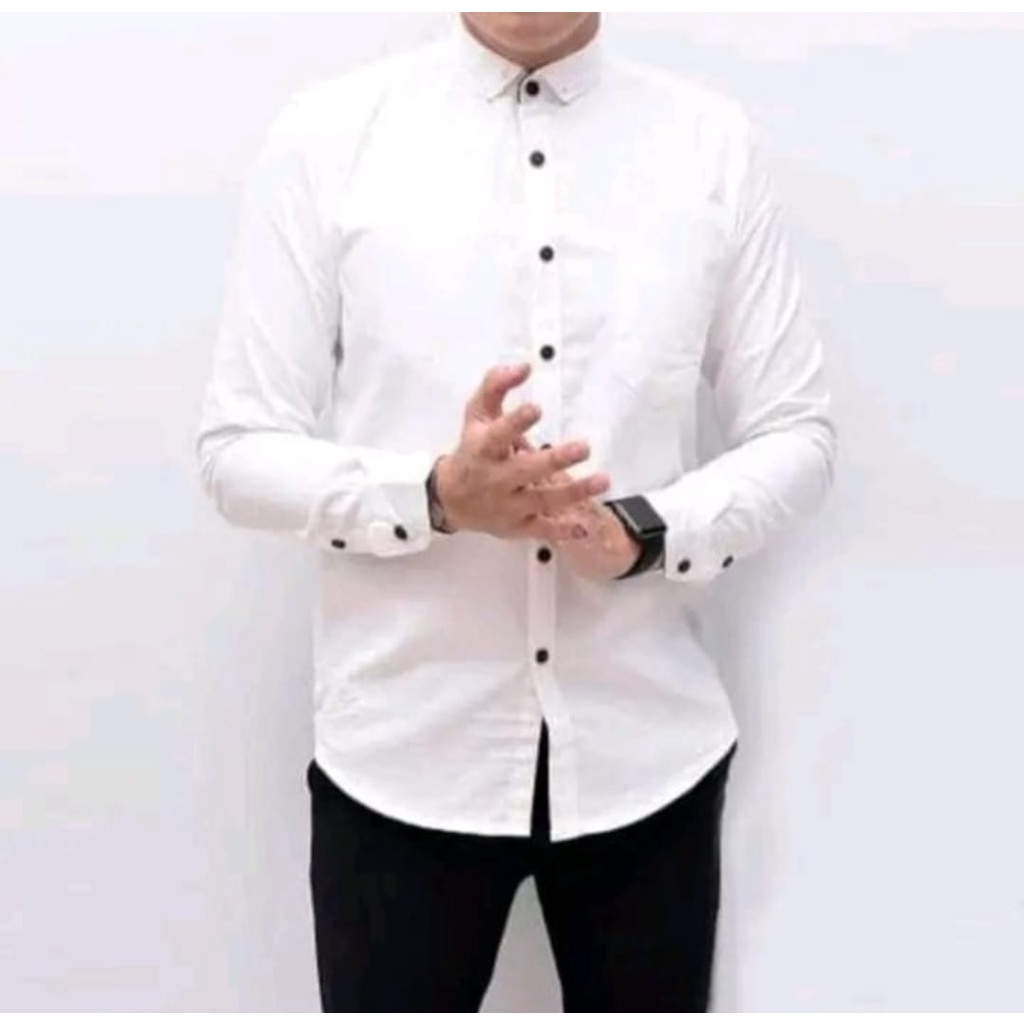 Baju Kemeja Polos Katun Kerja Kantor Formal Lengan Panjang Pria / kemejapria/kemeja polos Kerja cowo