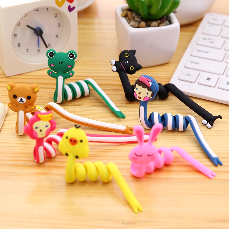 ⭐️𝐈𝐇𝐒 𝟗𝟗𝟐 𝐋𝐚𝐦𝐩𝐮𝐧𝐠⭐️Pengikat Penggulung Kabel Charger Handphone Cute Cartoon Multifungsi