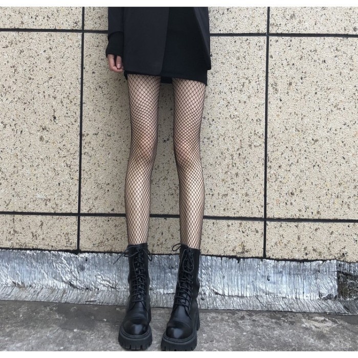 FASHION WANITA STOKING JARING KECIL BESAR FISHNET HITAM BLACK