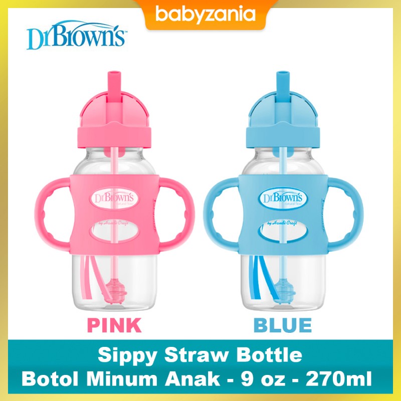 Dr Brown's Sippy Straw Bottle / Botol Minum Anak - 9 oz - 270 ml