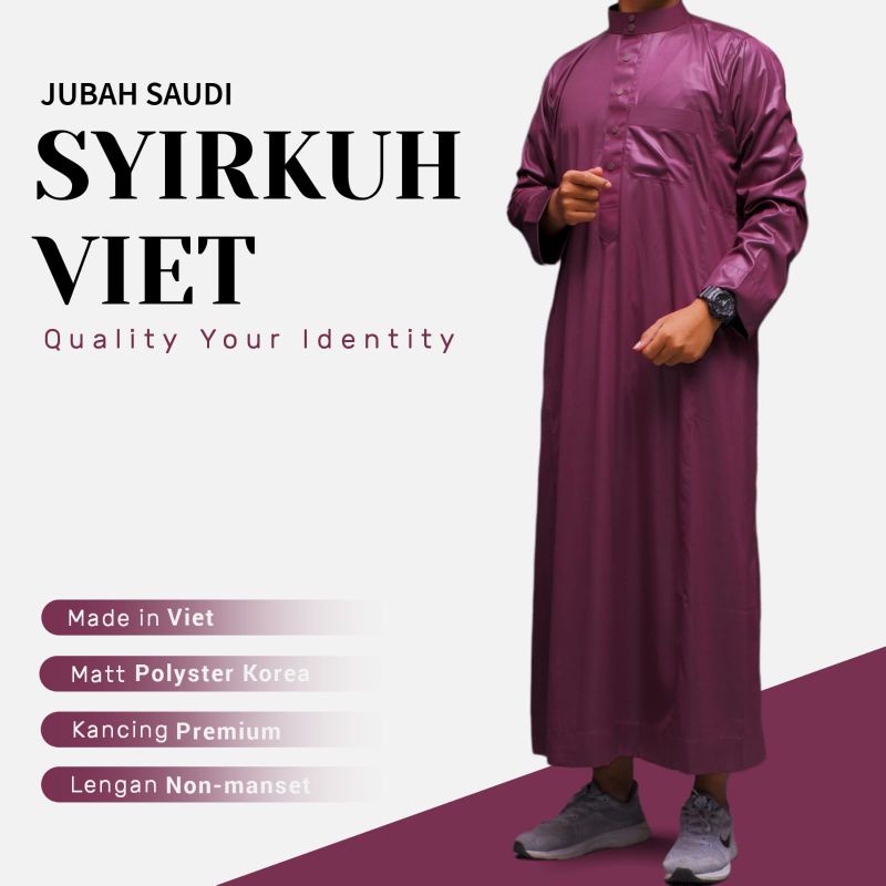 Jubah Syirkuh Premium Non Manset "ASYRAF"