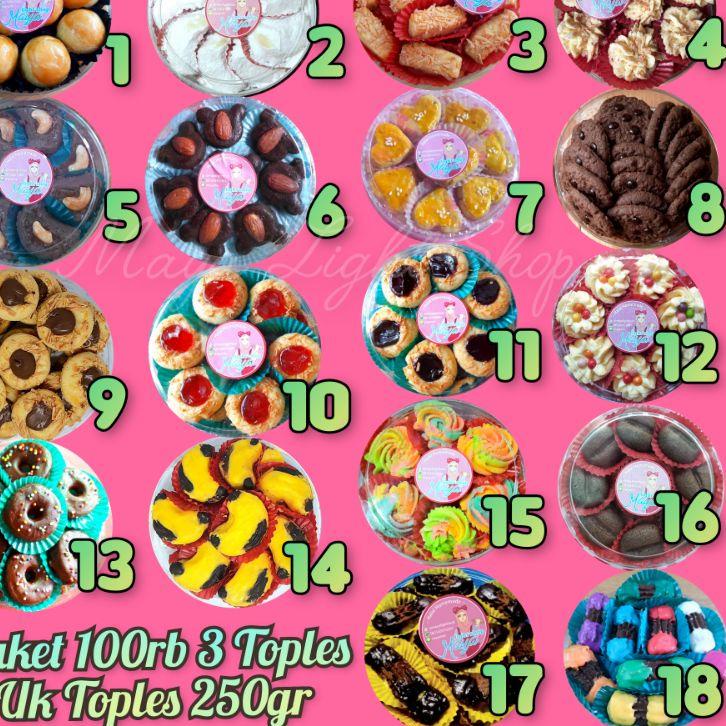 

✯ Paket 100rb isi 3 toples Hampers parcel lebaran Kue kering kuker nastar kastangel sagu keju gift box parsel idul fitri kue coklat parcel box hampers bingkisan lebaran paket kue lebaran murah paket hemat ►