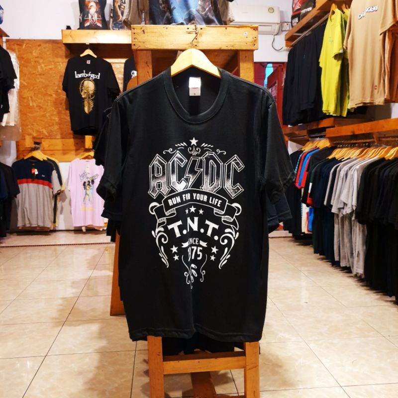 KAOS PENDEK ACDC ORIGINAL PRAPATAN REBEL - KAOS PRIA BAND LUAR PRAPATAN REBEL DISTRO
