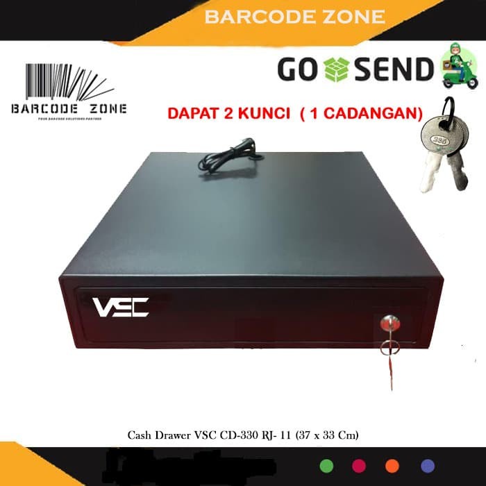 

[[JNT COD]] MINI CASH DRAWER / LACI KASIR VSC CD-330 RJ-11 (37 x 33 Cm) LACI UANG