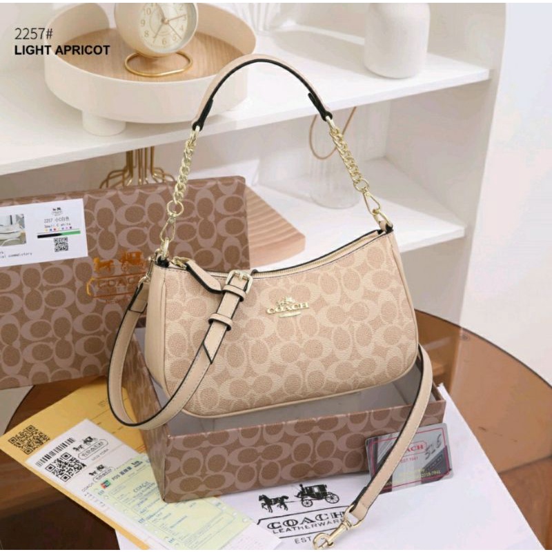 Shoulderbag wanita co*chh teri tas slempang wanita 2 tali bahan kanvas kualitas import