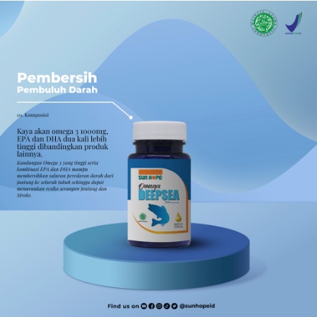Sun Hope Deep Sea Original Minyak Ikan Salmon Untuk Kesehatan Jantung
