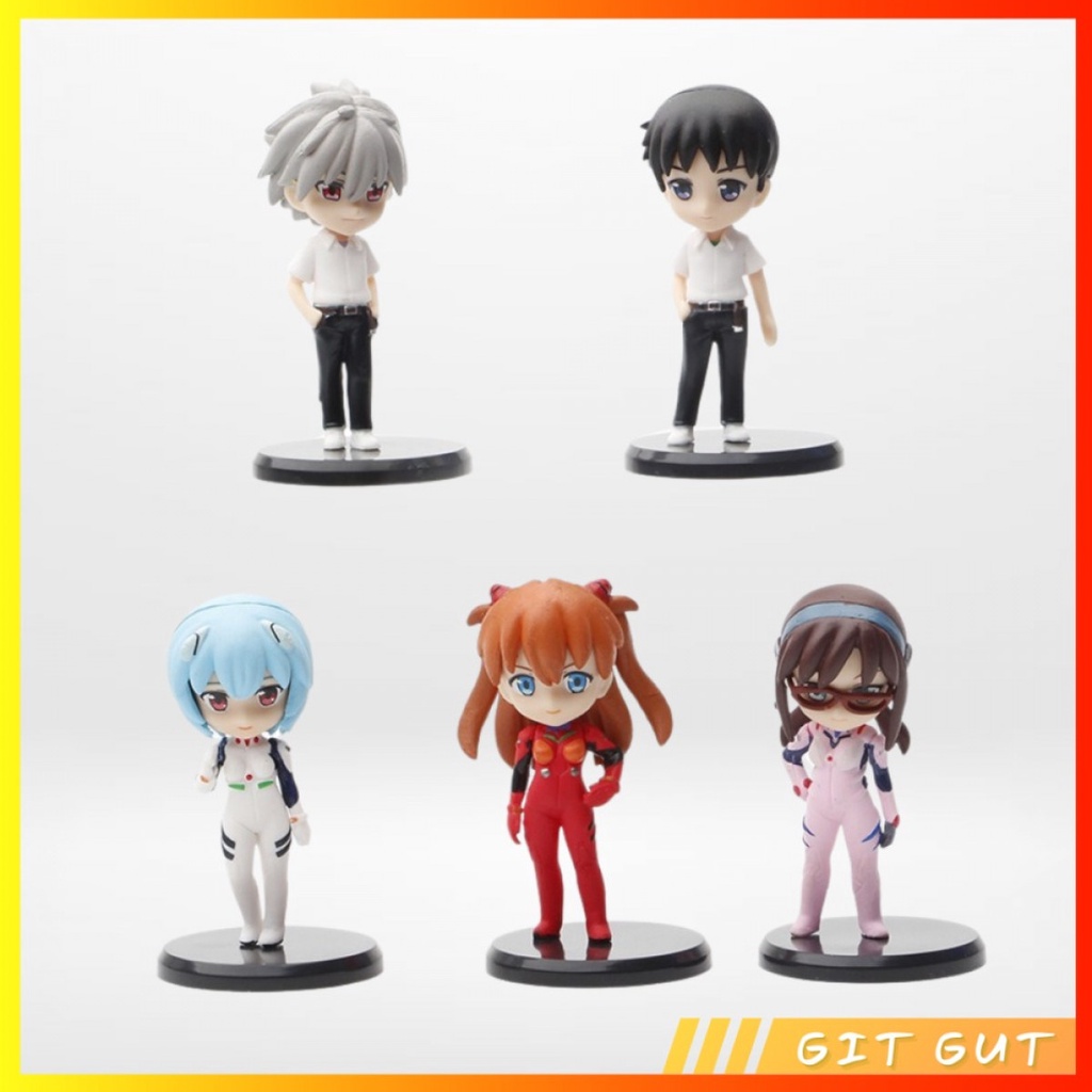 Action Figure Pajangan Mainan 5 Pcs Neon Genesis Evangelion Eva