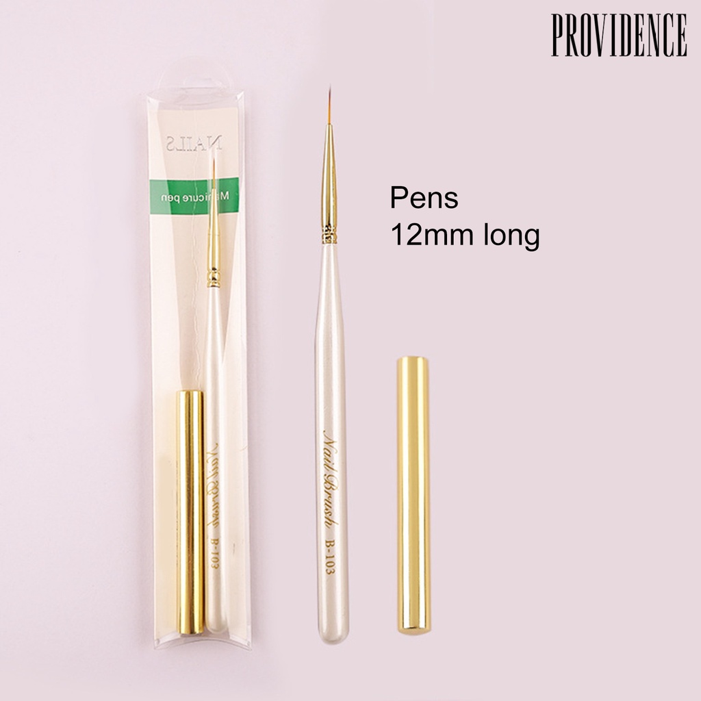 Providence Nail Art Pen Fleksibel Nib Non-shedding Nilon Wol Bulu Lembut DIY Dengan Tutup UV Gel Lukisan Menggambar Noda Brush Perlengkapan Kuku