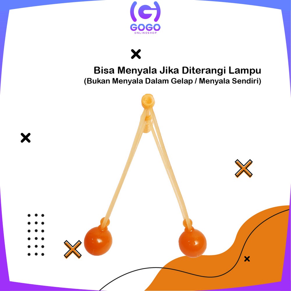 GOGO-M310 Mainan Anak Lato Lato Gagang Maenan Jadul Latto Stick / Tok Tok / Tek Tek / Lotto Lotto Bola Etek Etek Lato Anti gagal
