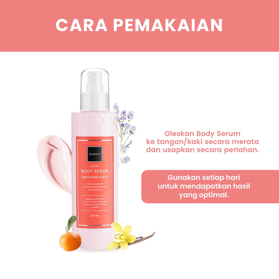 Scarlett Whitening Body Serum Happy