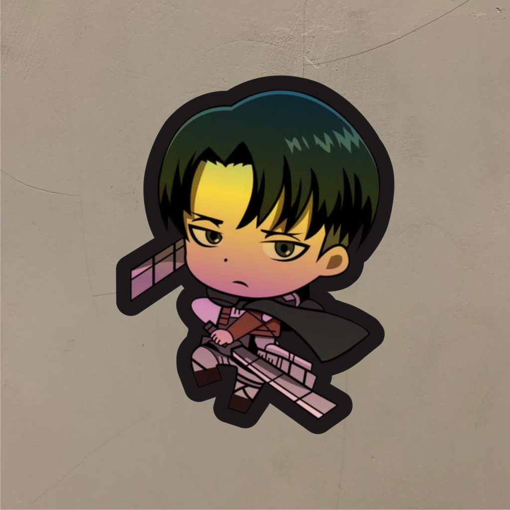 

Stiker Anime Hologram Levi AOT Case Hp dan Laptop 7 Cm