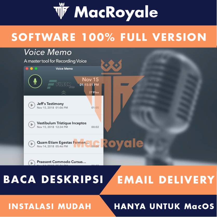 [MacOS] iLifeTouch Voice Memo Full Version Lifetime Full Garansi