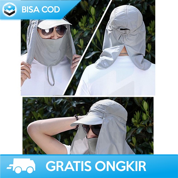 TOPI MANCING PRIA ANTI UV FLYMALL TOPI JEPANG DESAIN SIMPEL POLIESTER