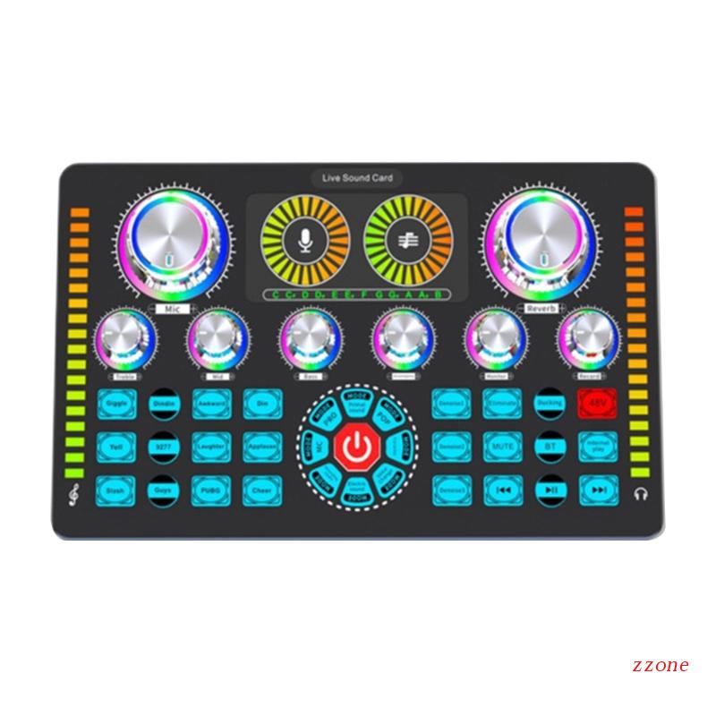 Zzz Live Sound Card Papan Suara Sound Effect Board Mixer Untuk Siaran Langsung