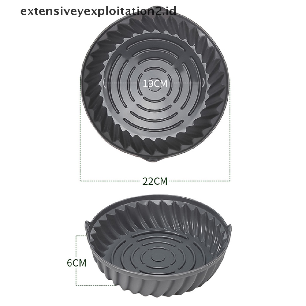 {NEW} 1pc 19/22CM Putaran Replacemen Air Fryers Oven Baking Tray Keranjang Panci Silikon.