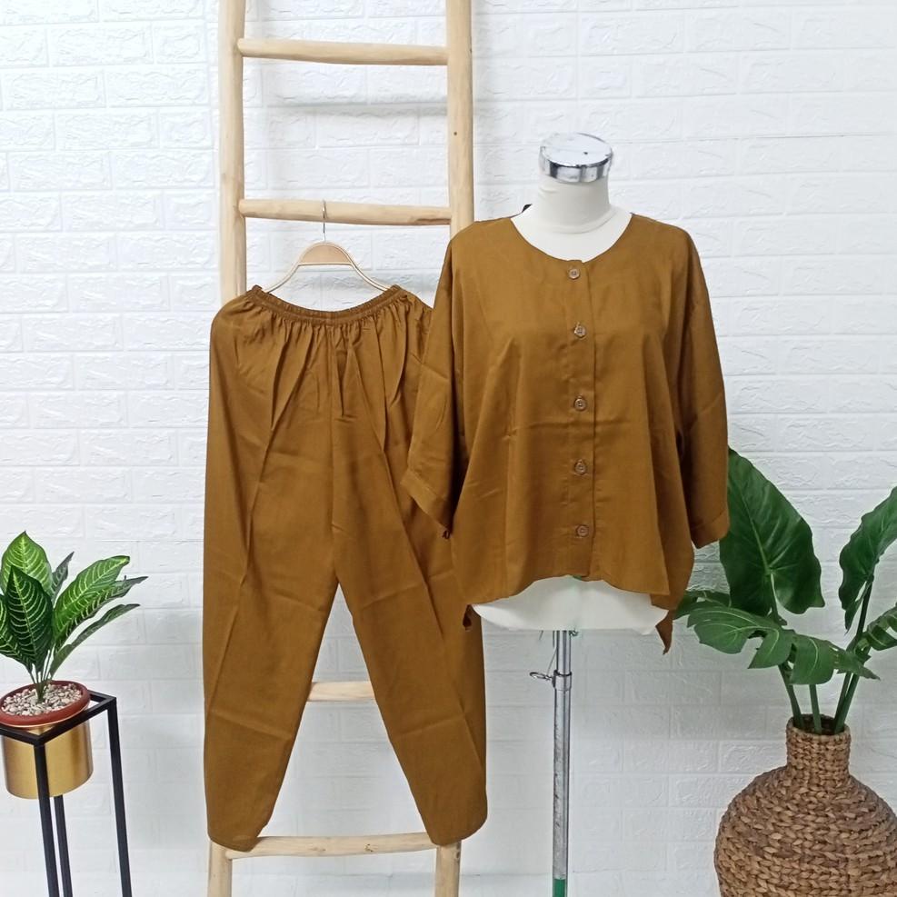 BIG SALE Setelan Andin Ikatan Cinta Setelan Rayon Wanita Polos Busui Friendly Setelan Andin Wanita D